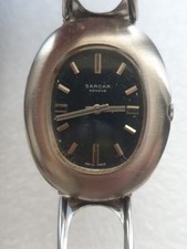 Sarcar Geneve Vintage Watch Swiss RARE, Black Dial  Unisex