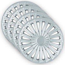 Set 4 Copricerchi 15 Pollici Joy Coppe Ruota Grigie Universali per Seat