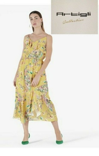 Abito volant fantasia liberty - volant,
