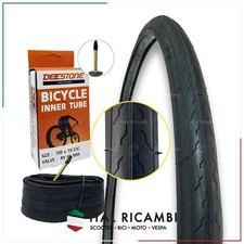 KIT COPERTONE BICI CORSA CAMERA D'ARIA 700X23 23 622 VALVOLA PRESTA 48mm DEESTON