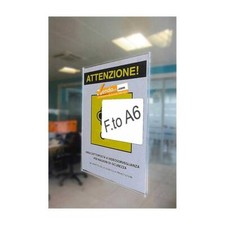 PORTA AVVISI TARGA ADESIVO DA PARETE MURO VETRINA UFFICIO NEGOZIO VARIE MISURE