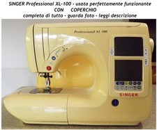 SINGER PROFESSIONAL XL 100 in macchina da cucire ricamo completo di CD e manuale