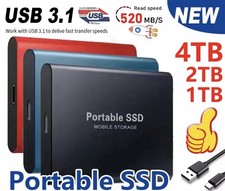 HARD DISK 2TB ESTERNO ssd portatile veloce usb 3.1 tipo C per pc mac backup dati