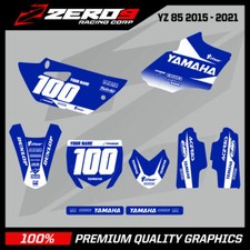 Kit Grafica Personalizzato MX MOTOCROSS: YAMAHA YZ 85 2002 - 2021 - BLOCCO BLU/WHI