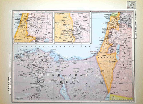 Mappa israele palestina sinai - mappa,