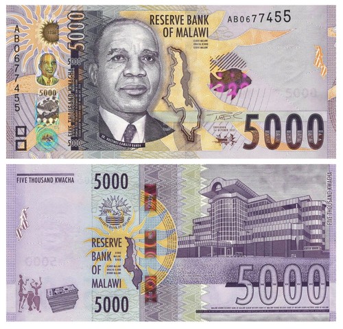 Malawi 5000 kwacha - kwacha, pick