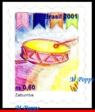 2816 BRASILE 2001 STRUMENTI MUSICALI, MUSICA, BATTERIA (ZABUMBA), RHM 810, MNH