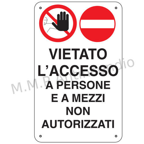 Cartello segnaletico vietato - segnaletico,
