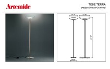 Artemide Tebe Terra Diffusore / Vetro di ricambio trasparente sabbiato