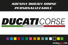 Adesivi Personalizzabili in Vinile: Ducati Corse Dimesioni Colori a Scelta 2 pz