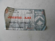 biglietto stadio-JUVENTUS-AJAX-COPPA DEI CAMPIONI 1978