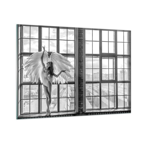Quadro vetro 100x70cm donna - quadro, su