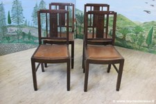 SET DI  QUATTRO SEDIE D'EPOCA ROVERE - SEDIA ANNI 40 X TAVOLO DA PRANZO 