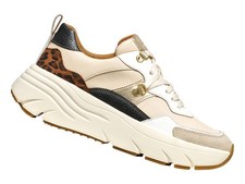 GEOX SCARPE SNEAKERS PLATFORM DONNA INVERNO D36UFE 05485 C1S6N  DIAMANTA BEIGE -