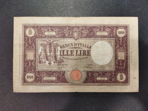 Italia lire 1 000 - d'italia., 1.000