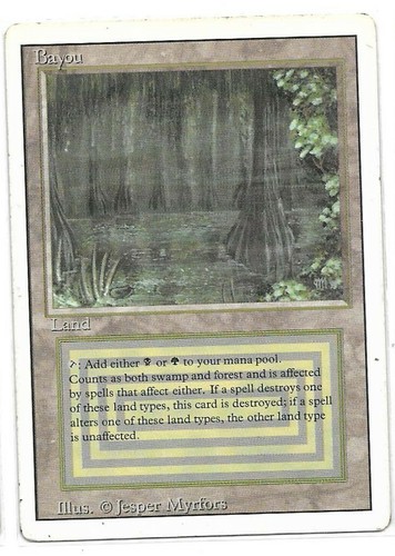 Mtg bayou dual - -, land