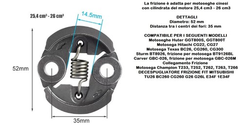 Frizione decespugliatore honda - frizione,