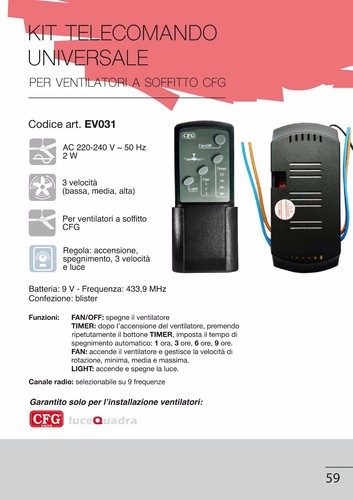 Kit telecomando universale - kit,