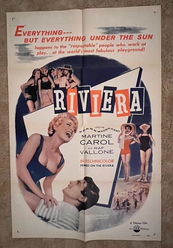 Locandina film riviera 1954 - film,