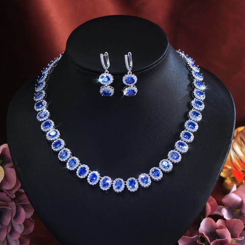 Collana tennis tanzanite ovale