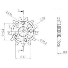 PIGNONE P520 - Z14 PER HONDA