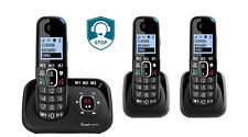3 Cordless Trio Amplificato Anziani Volume Forte Segreteria Call Blocker