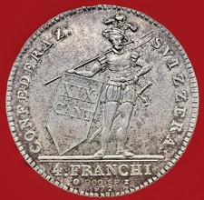 Svizzera Helvetia 5 Franchi