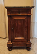 Comodino antico in legno  con piano in marmo epoca 800 vintage 