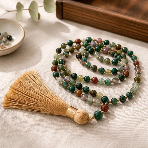Mala 108 perles - , d'agate