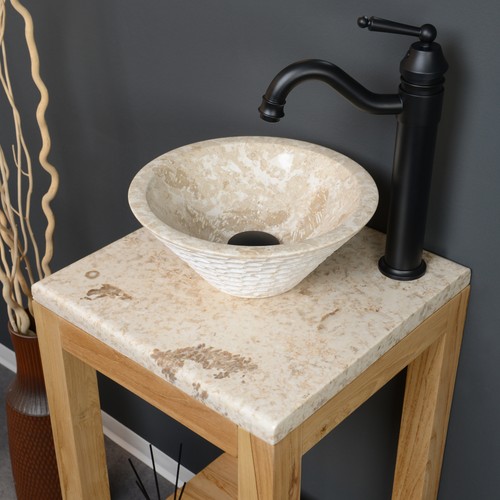 Lavabo legno incl piano - lavabo, incl.