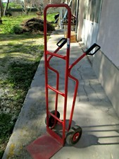 CARRELLO MANUALE PORTA-COLLO H. 154 cm. ( con manici - rosso )    BEFERA