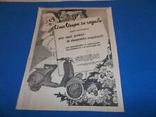 PUBBLICITA' 1951 VESPA PIAGGIO FARO BASSO IN REGALO 31 DICEMBRE ADVERT WERBUNG