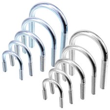 Staffa tonda in acciaio staffa per tubi staffa a U DIN / art 3570 fascette stringitubo acciaio inox zincato