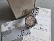 Zenith Defy 28800 silver dial vintage diver mm 37 Gay Freres Bracelet 1-71 Good