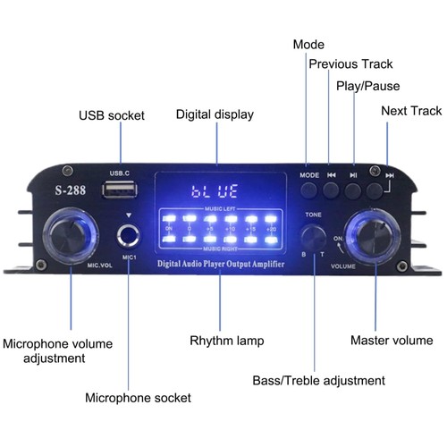Amplificatore bluetooth 1200w - bluetooth,
