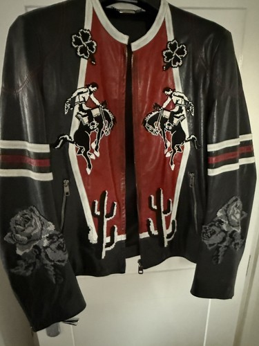 Giacca pelle vintage dolce - giacca,