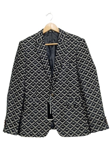 Giacca uomo nera geometrica - nera,