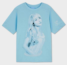 T-shirt SABRINA CARPENTER dalla XS alla Lg blu cotone manica corta licenza Primark