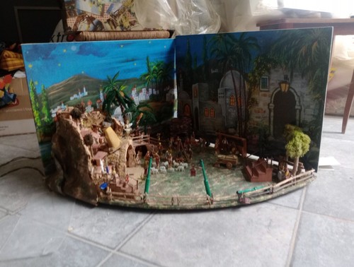 Presepio artigianale grotta - presepio,