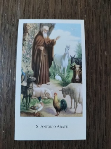 Sant antonio abate holy card - sant'antonio, abate,