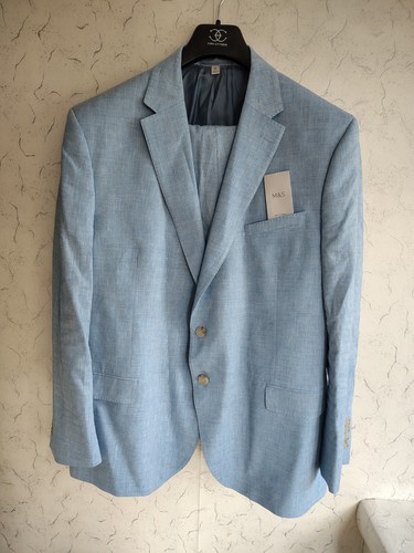 Tuta uomo lino blu - m&s,