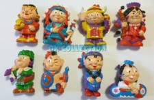 Raro Set n°8 Mini Figurine Plastica INDIANI PENNALILLA by Bauli Collezione Italiana