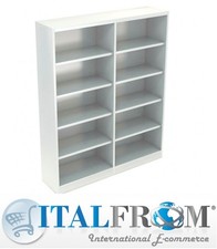 Libreria Doppia Armadio in Metallo per Ufficio Archivio Studio Profondità 45 cm