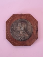 Antica placca religiosa bronzo