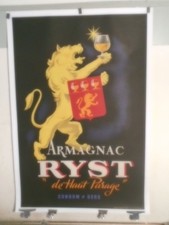AUTHENTIQUE AFFICHE ANCIENNE - ARMAGNAC RYST.