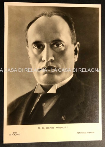 Cartolina mussolini ritratto - ritratto,