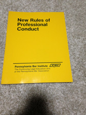 NEW RULES OF PROFESSIONAL CONDUCT PAPERBACK BOOK PENNSYLVANIA BAR INSTITUTE 1988