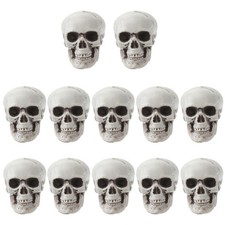  12 mini teschi di plastica - teschi in miniatura, riempitivi per vasi, figurine
