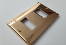 Mandelli Placca in ottone colore ORO LUCIDO per serie Vimar 8000 due fori