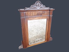 SPECCHIERA IN NOCE INTEGRA E ORIGINALE DI EPOCA XIX SECOLO ITALIA RESTAURATA